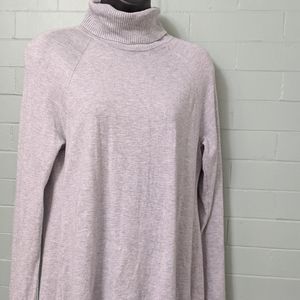 Whbm inset M turtleneck sweater gray